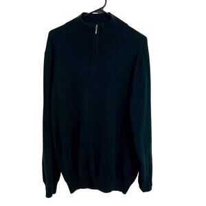 WoolOvers Merino Wool Cashmere Blend Sweater Mens Size XL Green Long Sleeves